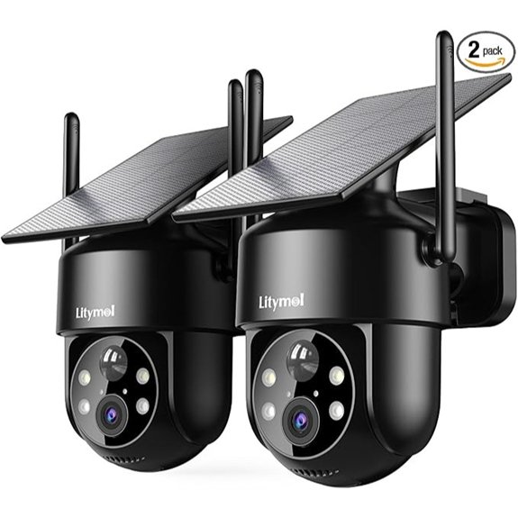 2K Solar Outdoor Security Camera with AI Detection