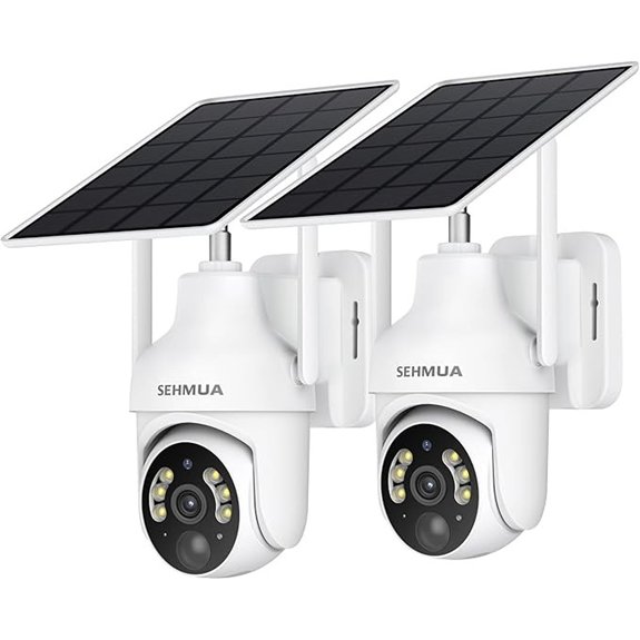 SEHMUA 2K Solar Wireless Outdoor Cameras (2-Pack)