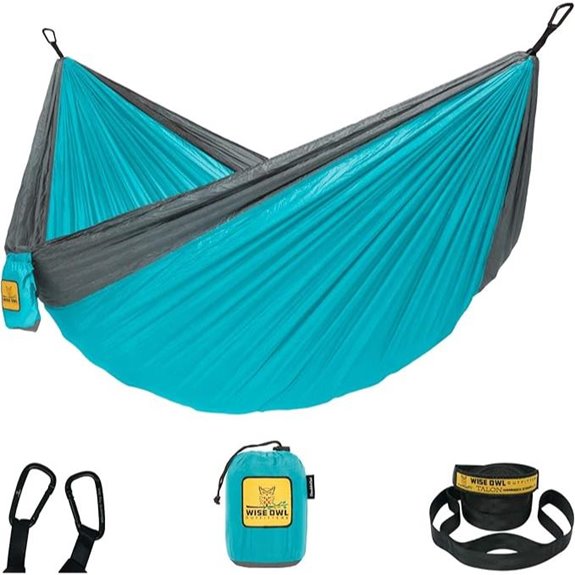 Wise Owl Outfitters Camping Hammock with Straps (500lbs)